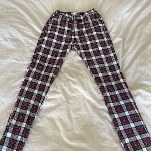 Urban Outfitters Plaid Slim Fit Pants